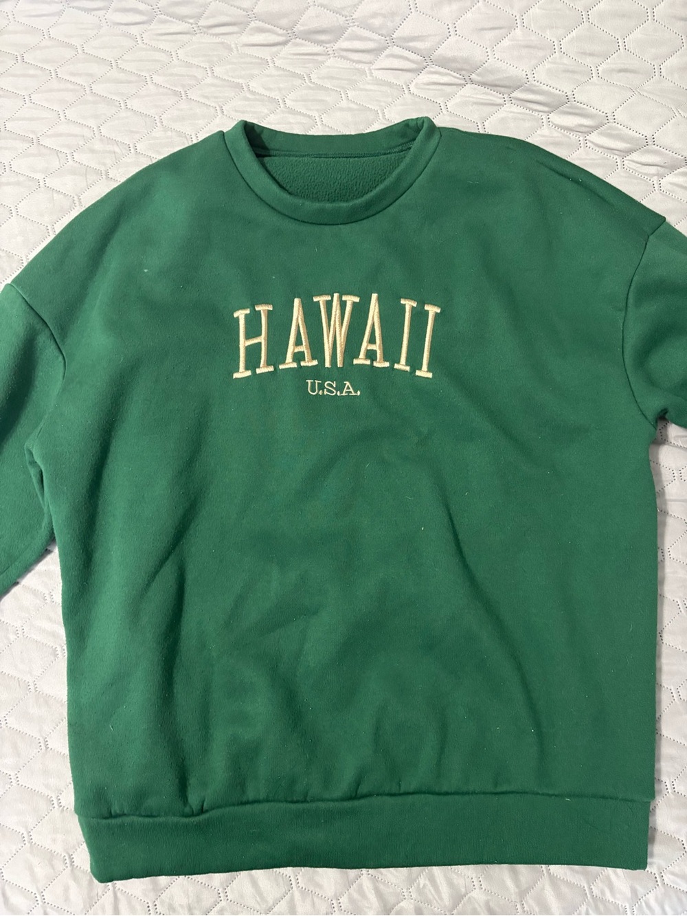 OVERSIZED Green HAWAII USA Crewneck Sweatshirt Size L